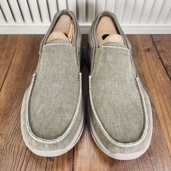Skechers Relaxed Fit Creston Moseco Mens Sz 7 Taupe Canvas Slip-On Moc Toe Shoes main image 5